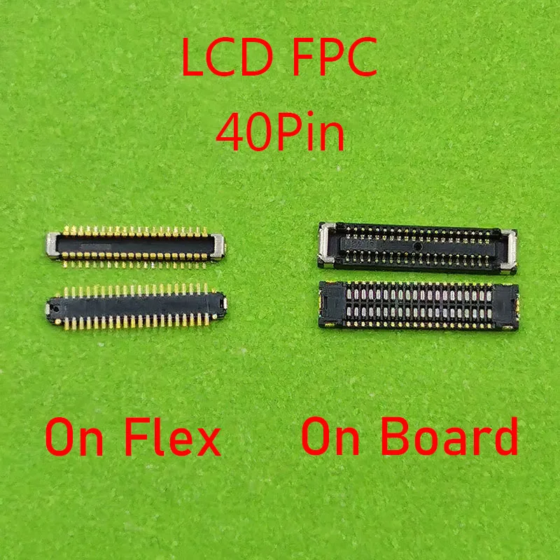 2Pcs LCD Display Touch Screen FPC Connector On Motherboard For Xiaomi POCO Pocophone X3 NFC/X3/X3 Pro Battery Plug On Flex 40pin