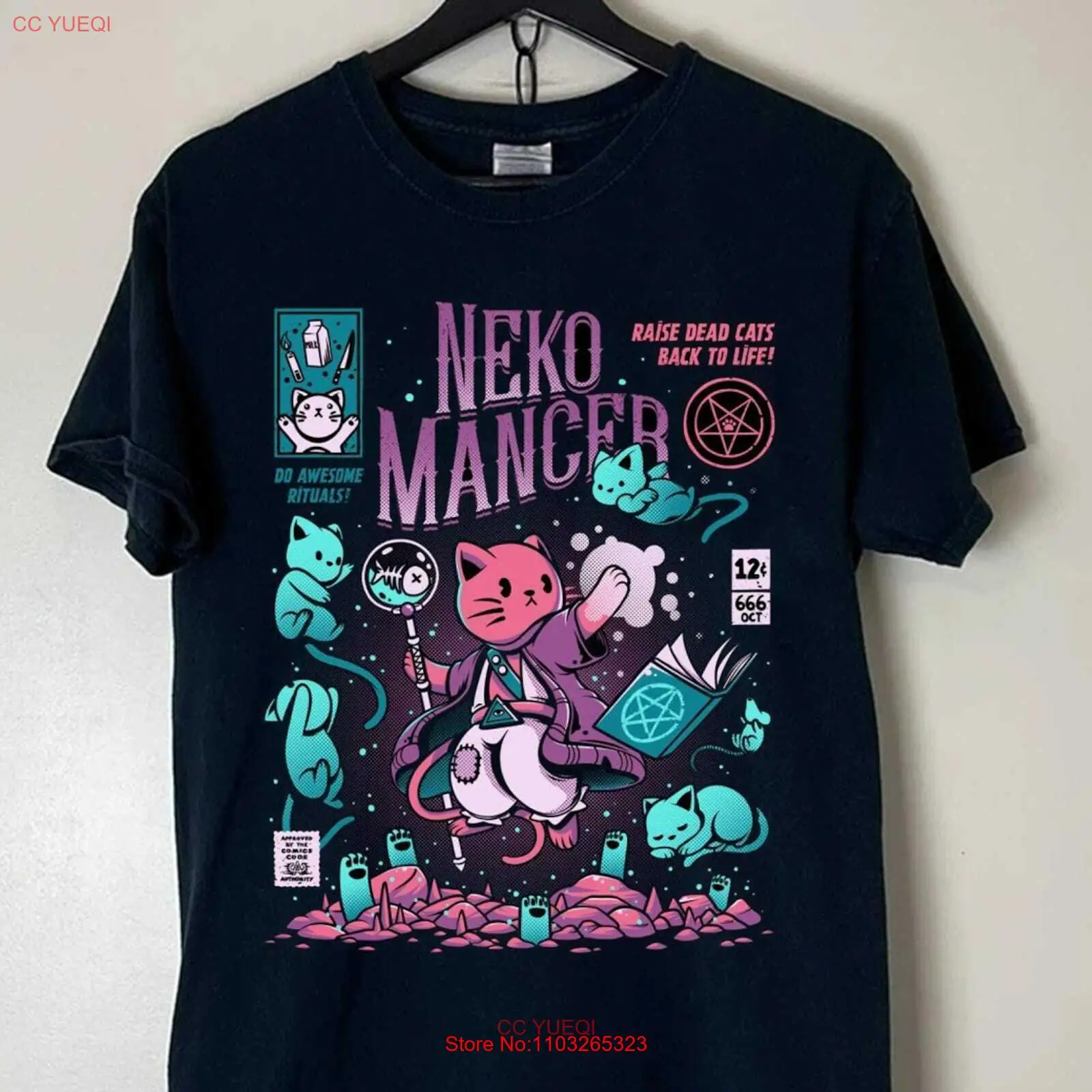 Neko Mancer Cute T shirt, Neko Mancer Gamer Necromancer Of The Cats tshirt, Neko