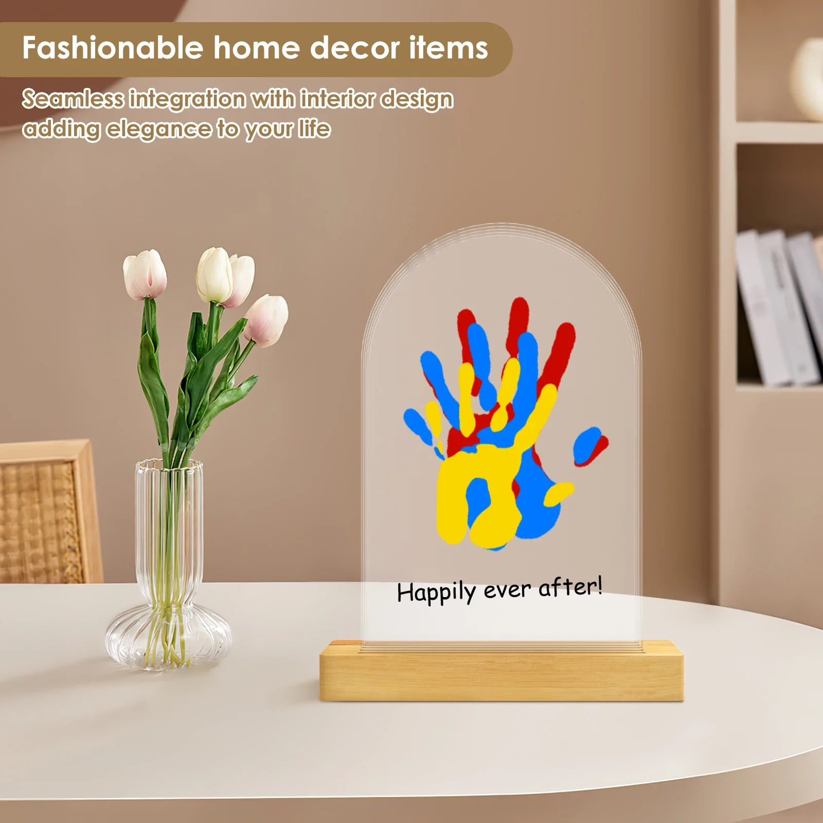 DIY Family Handprint Kit Personalized Baby Handprint Set Decorative Creative Family Fingerprint Kit for New Parent Mother's Day