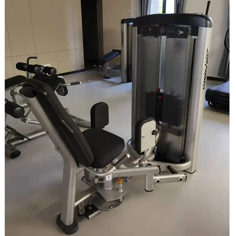 Commercial weight stack selectorized dual function strength training equipment hip abduction/adduction machine