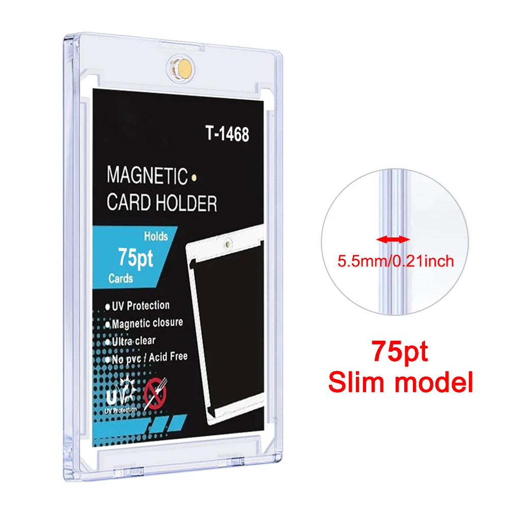 

5/10/20 Pcs 75PT Magnetic Trading Card Holder Case For Kpop Idol Photo Cards Protector Baseball Sports Card Display Case