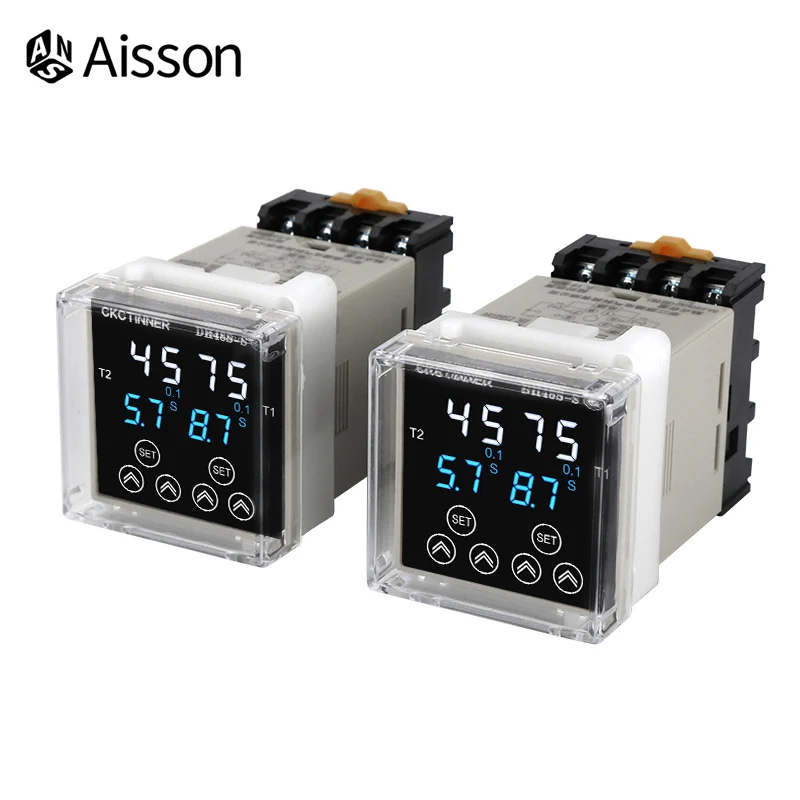 New DH48S Digital Delay Time Relay Precision Programmable Cycle DH48S-S 1Z 2Z Series AC220V DC24V DC12V With Socket Base