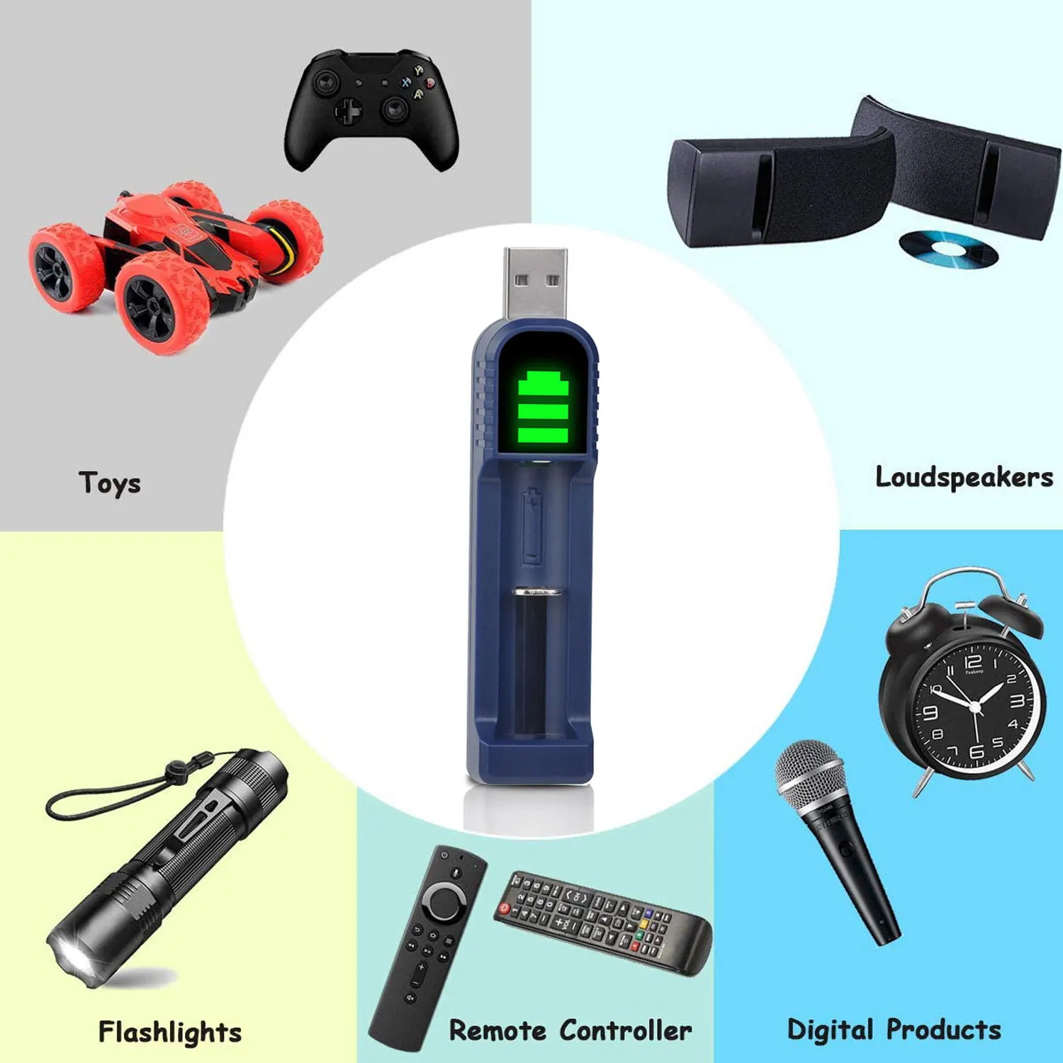 700mAh Rechargeable battery N Size Ni-Mh Battery LR1 1.2V with LED USB Charger for Clock Player Toy remote controls flashlights