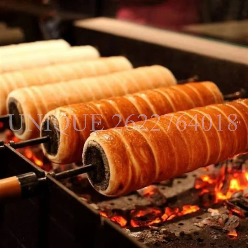 220v/110v 8/16 Rollers Commercial Kurtos Kalacs Donut Ice Cream Cones Maker Chimney Cake Rolls Grill Oven Machine