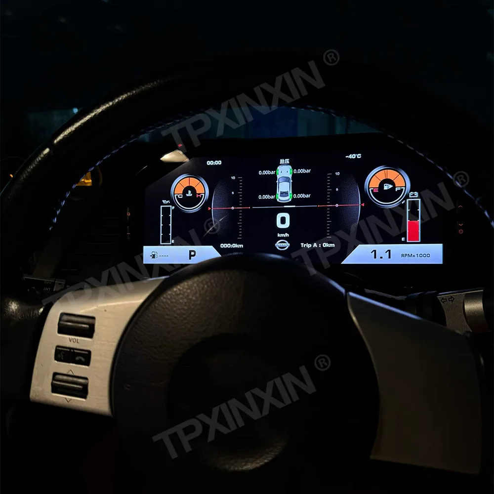 12.3 بوصة مجموعة رقمية لنيسان 350 370Z 2002-2008 LCD لوحة العدادات تحديث 2025 عداد السرعة عداد المسافات لوحة القيادة