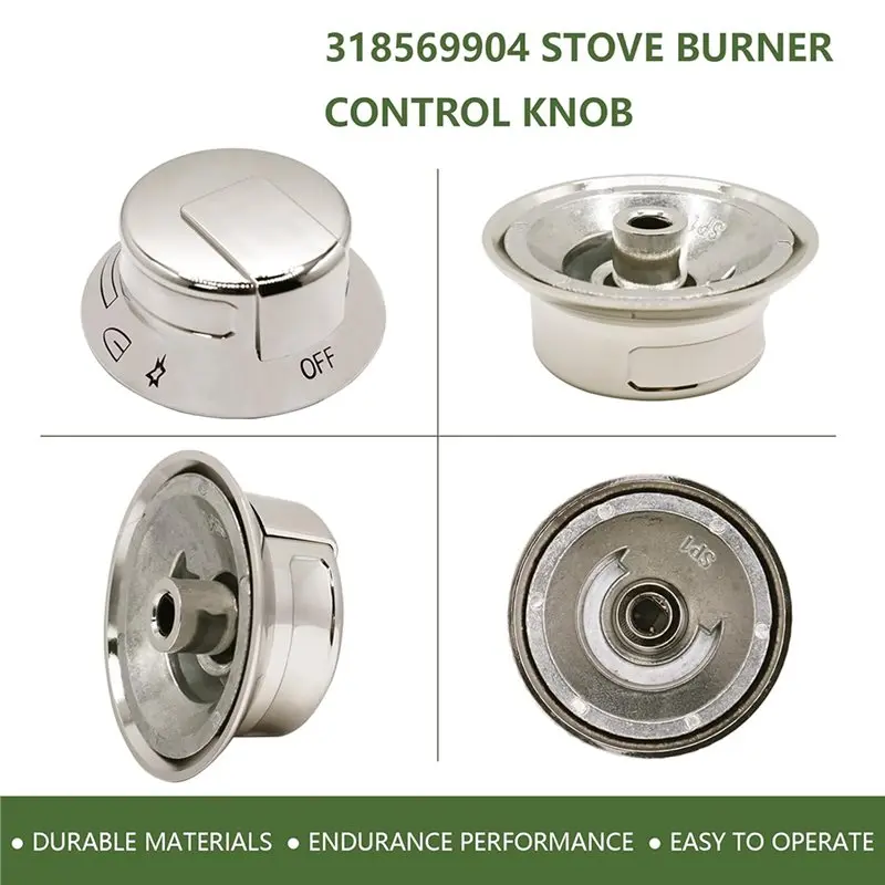 【618 SUMMER SALE】For Multiple Models For Frigidaire Electrolux Compatible 2Pcs 318569904 Cooktop Burner Control Knob Replacement
