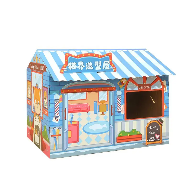 

Coffee House Scratching Board Street op Wear Resistant Corrugated Paper House Toy elter ape House Ice Cr...