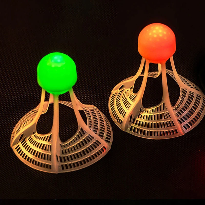 1pc Glow-In-The-Dark Windproof Badminton Shuttlecock Ball Wind Resistance Training Accessoires Night Outdoor Sport Supplies