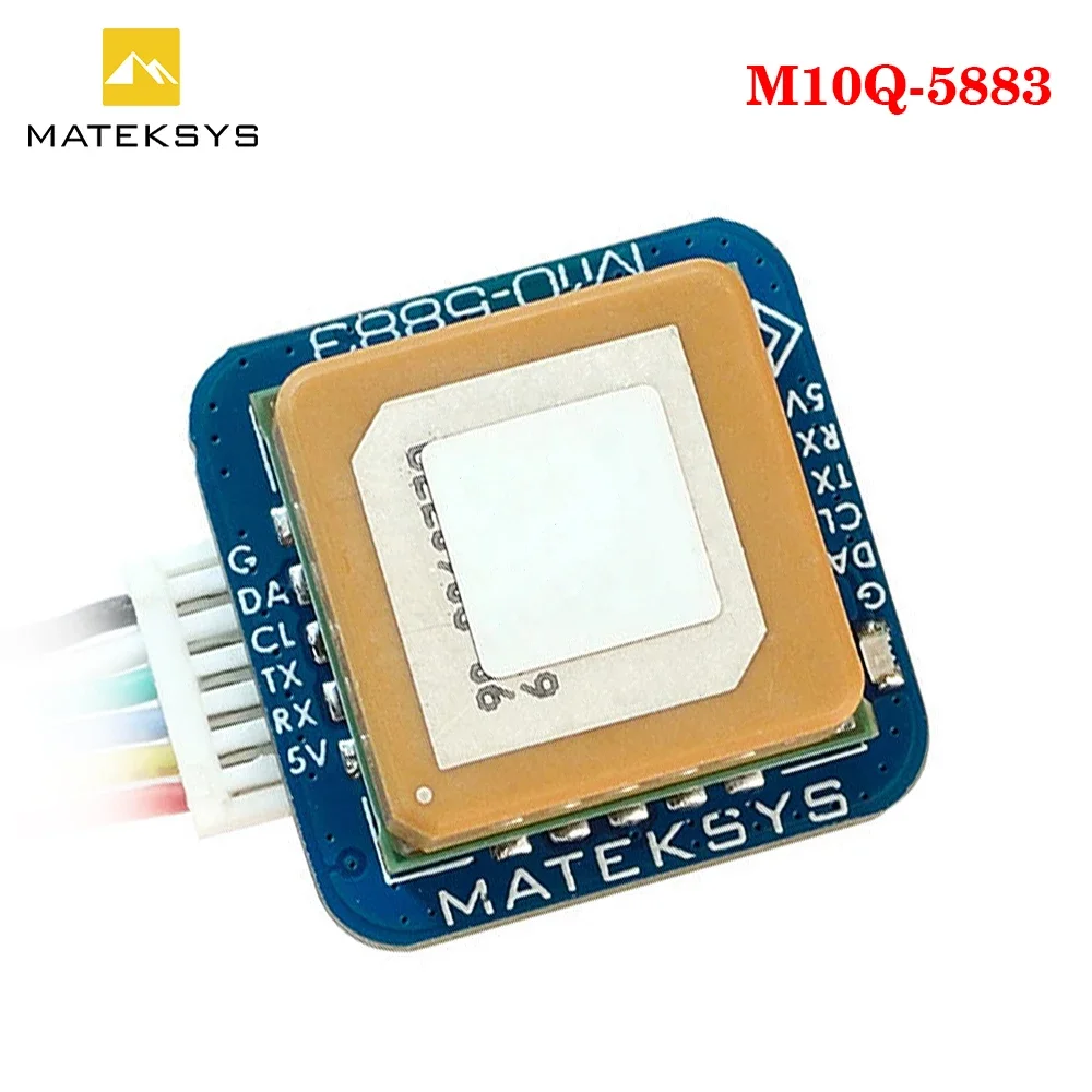 MATEKSYS GNSS & COMPASS M10Q-5883 M10 GPS with Compass QMC5883L Module Digital AirSpeed 4-9V for RC FPV Racing Drone