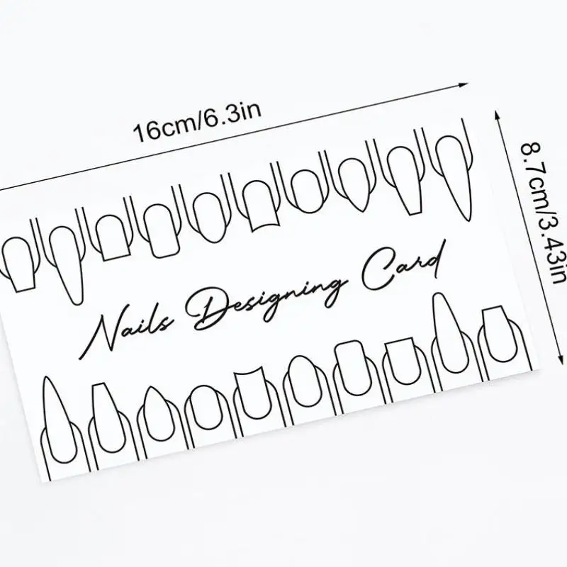 10 pezzi di carte per esercitazioni per unghie Linee Disegno Pittura Modello di allenamento Nail Art Design Carte False Esercizio Principiante Manicure Board