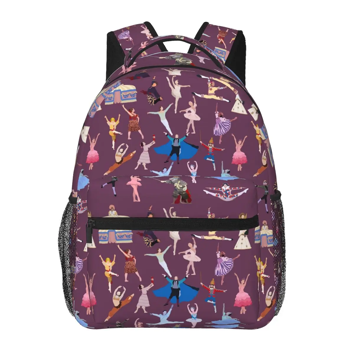 

Christmas Nutcrackers Stars Ballerina Violin Backpacks Boys Girls Bookbag Students School Bags Travel Rucksack Shoulder Bag