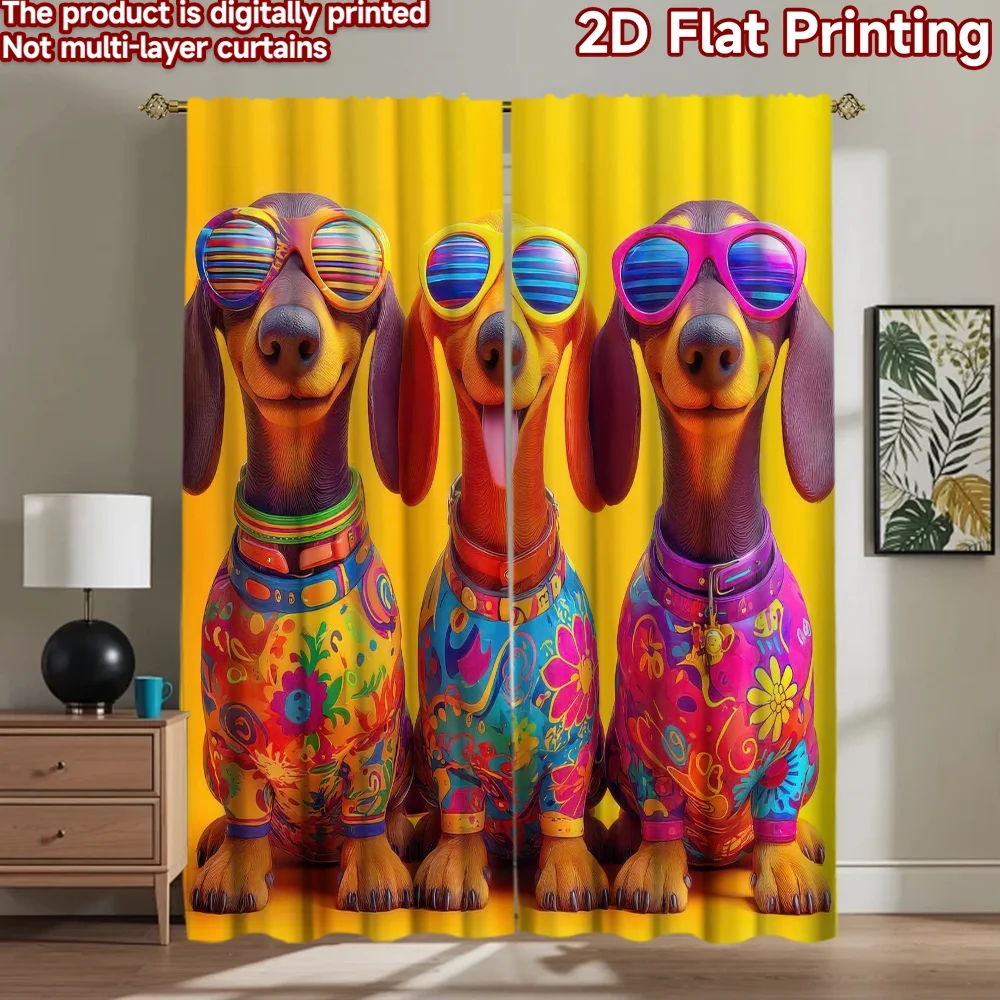 

1pc 2D flat Photography Backdrop Popular Scene Backdrop Colorful Sunes Dogs 100% Polyester Vibrant Reunion Use for Home