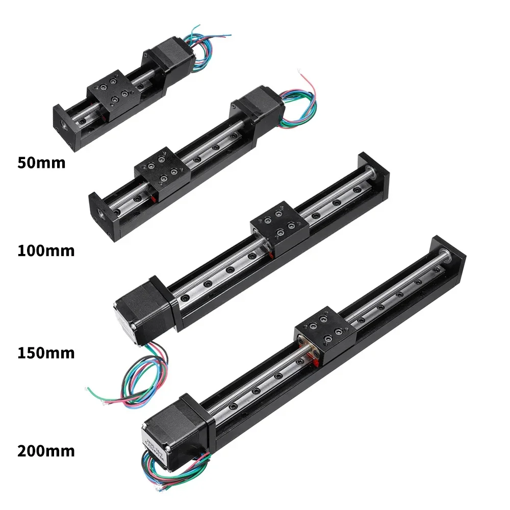 T-type Mini Linear Motor Stage Linear Rail Slide CNC Sliding Table XYZ Axis & Nema11 Motorized Linear Motion Stage 5kg Load