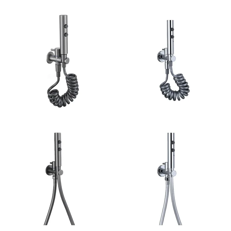 Gun Gray Toilet Spray Gun Copper Bidet Toilet Multi-Functional High-Pressure Washer Extremely Simple Style