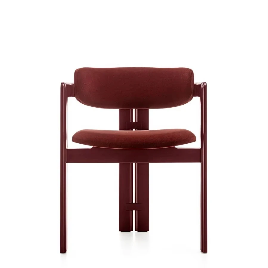 Modern Nordic Designer Solid Wood Dining Chair with Simple Style Luxury Fabric  Backrest for Cafe Home Restaurant Use Apartment