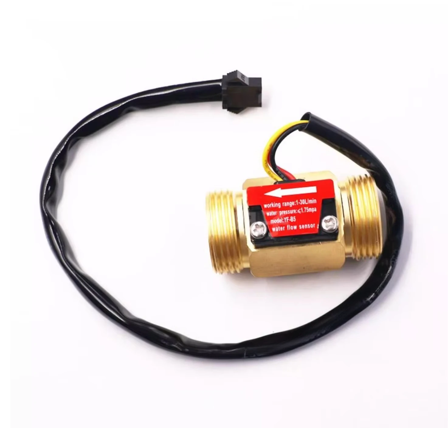 DN15 G3/4 Brass Water Flow Sensor Switch DN20 All Copper MagneticS Water Flow Meter Switch, Hall Pulse Brass Water Flow Meter