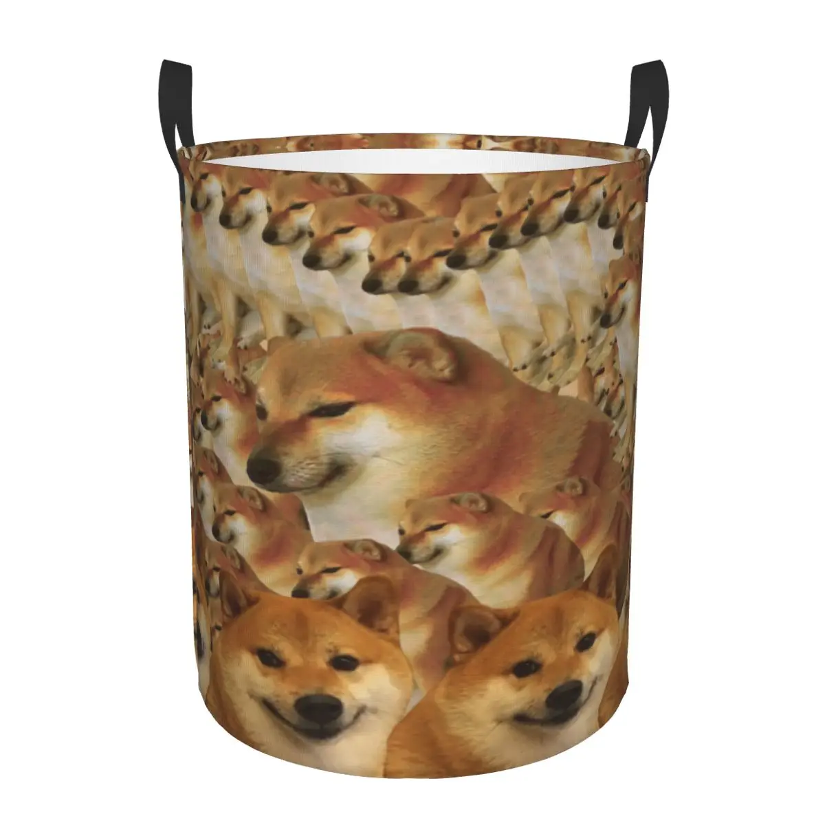 Custom Cheems Shiba Inu Doge Meme Laundry Basket Collapsible Large Capacity Clothing Storage Bin Baby Hamper