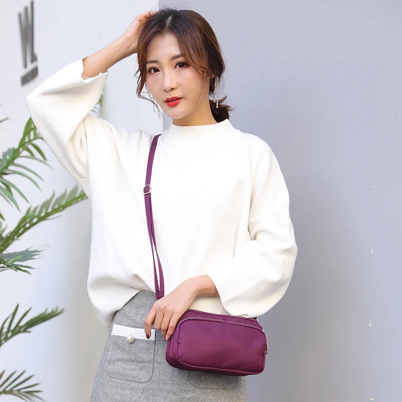 Crossbody Bag Women's New Mini Small Bag Korean Version Horizontal Zero Wallet Versatile Nylon Bag Handbag Multi layer Bag