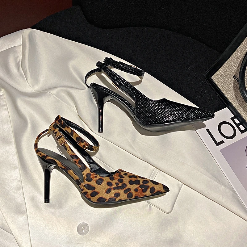 

Summer new style high heels pointed toe ultra thin heel sexy women's shoes fashion shallow mouth toe cap ladies sandals 2025