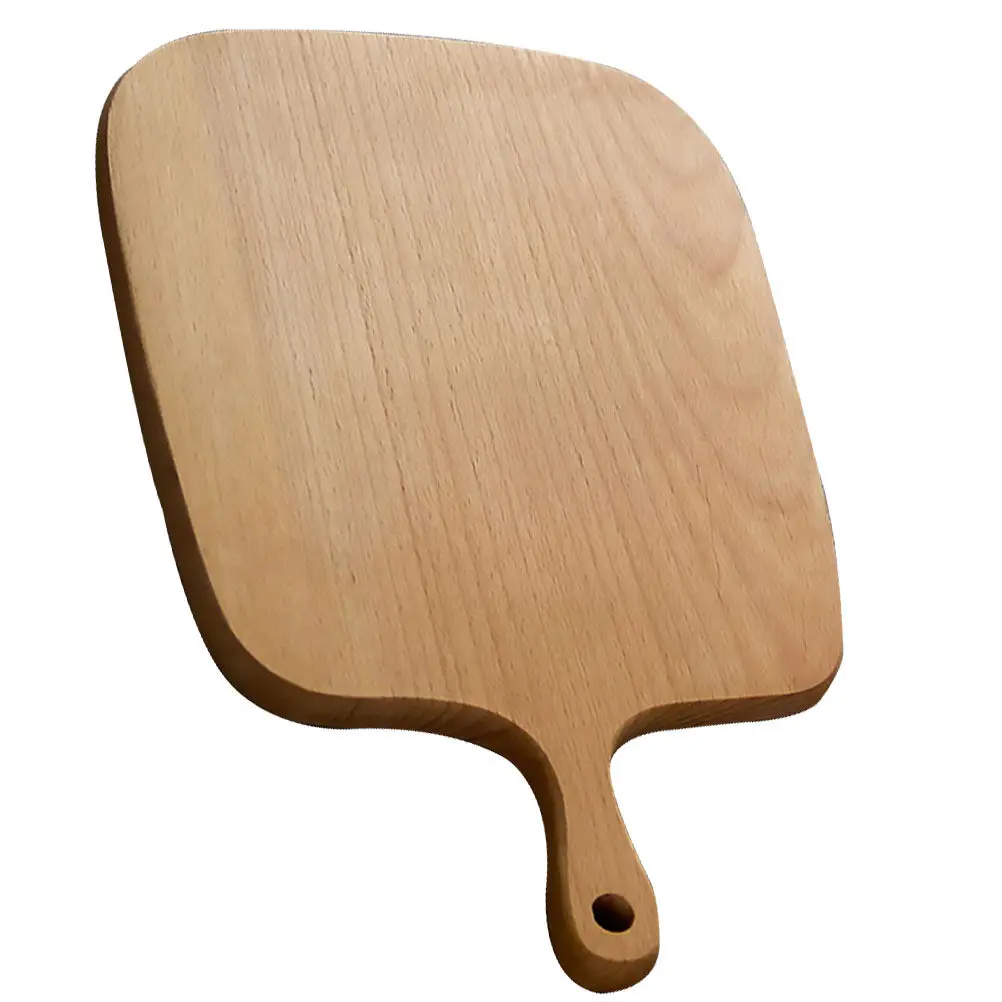 Nordic Style Khaki Wooden Cutting Board Reversible Kitchen Chopping Block for Fruits Vegetables Meat Fish Bread Desserts Hanging