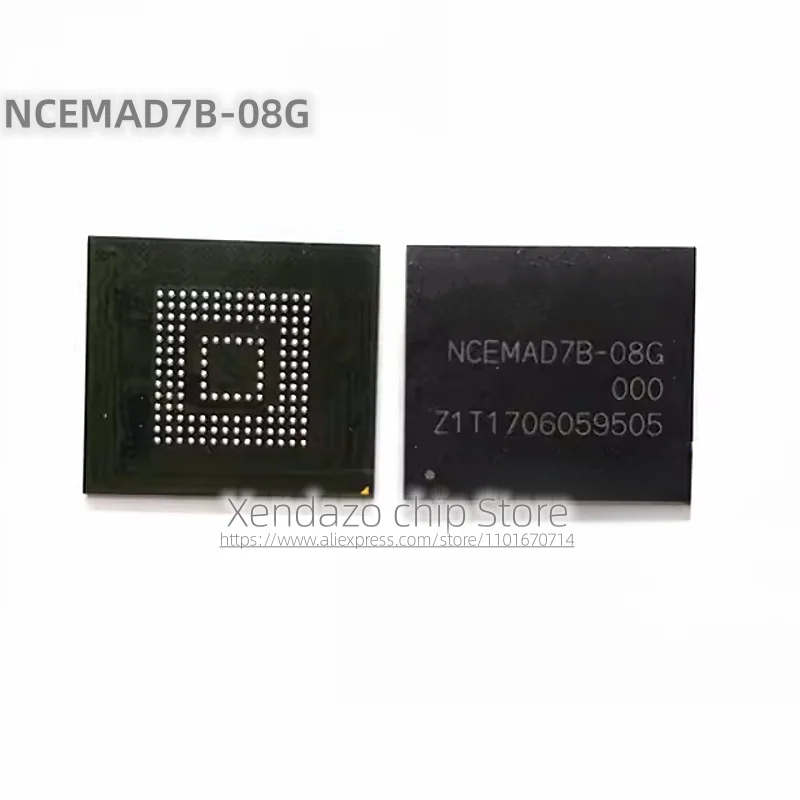 1pcs/lot NCEMAD7B-08G NCEMAD7B  BGA package Original genuine 153 ball EMMC 8G Memory chip