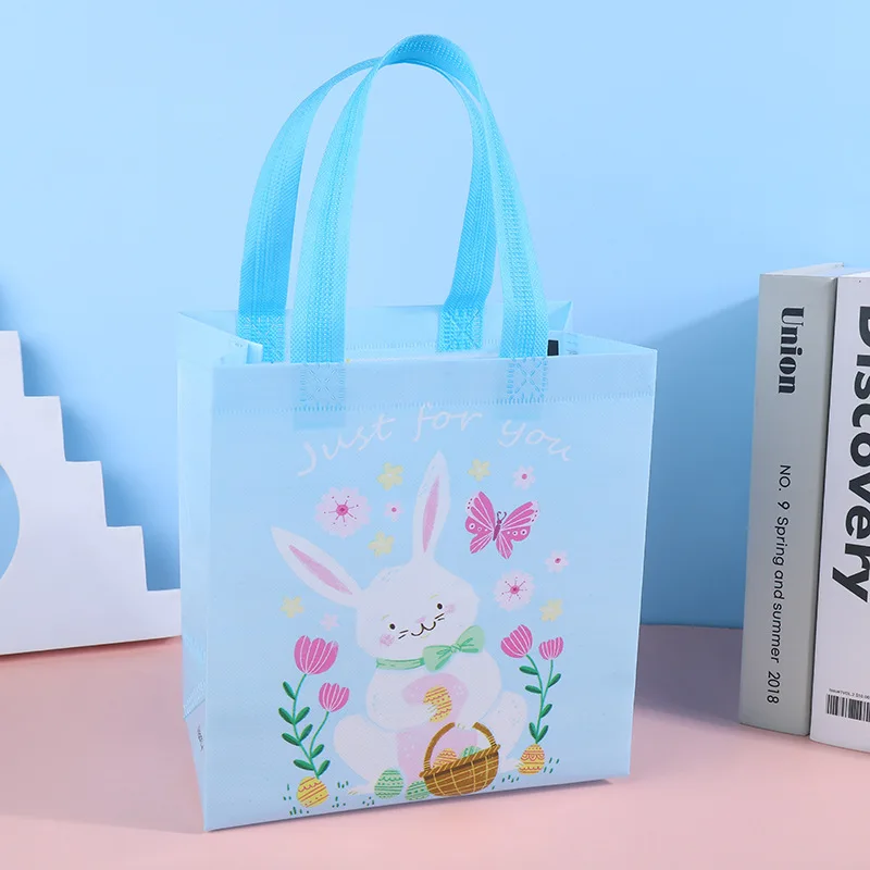 Easter Egg Rabbit Non-Woven Gift Bag Simple Waterproof Large Capacity Easy To Store Dust Moisture-Proof Firm Practical Handbag