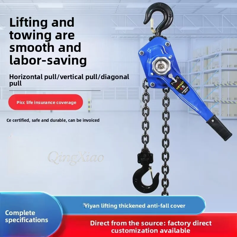 Heavy Duty Inverted Chain Hoist Multi Ton Lifting Crane Chain Tightener Workshop Material And Industrial Cargo Lifting Operation