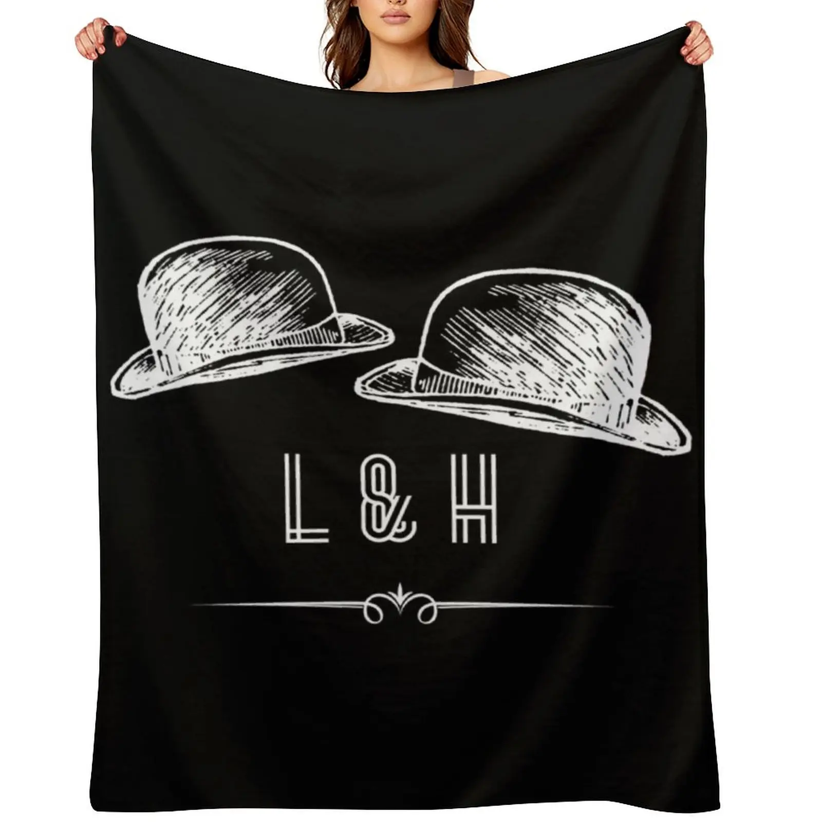 

Laurel and Hardy Tribute design Classic Throw Blanket Single Loose Flannel Shaggy Blankets