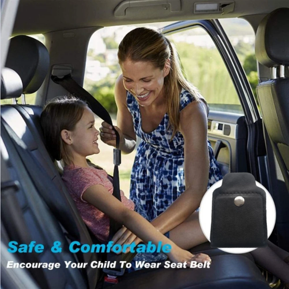 

2Pcs Locking Clip Comfortable Shoulder Belt Protector Soft Safety Belt Clip Leather for Adults Kids Children Car Interior Parts