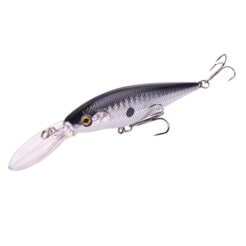 1 Pcs Floating Minnow Fishing Lures 11cm 10g Long Lips Wobblers Plastic Artificial Hard Bait With 6# Hooks Bass Pike Crankbaits