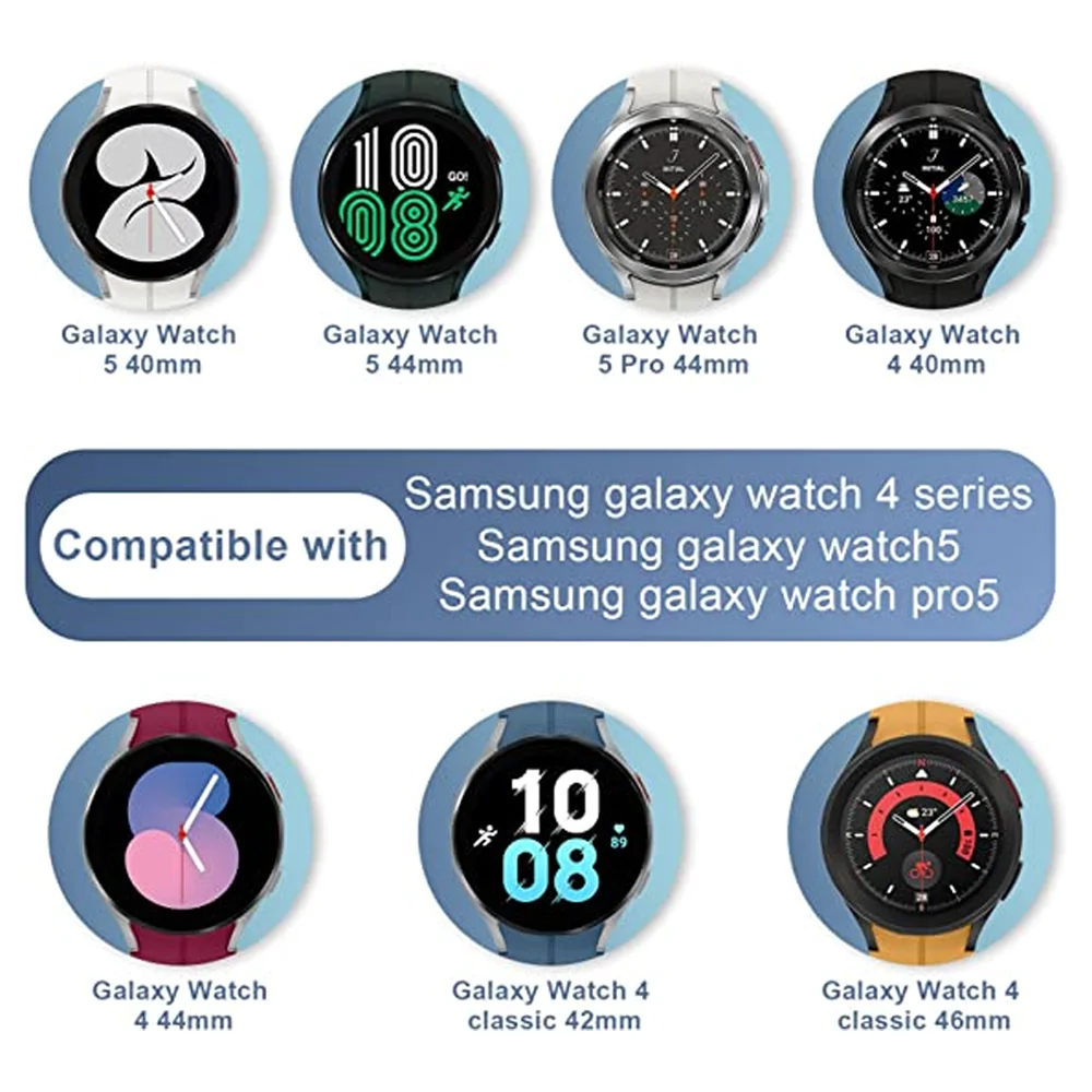 Correa de silicona para Samsung Galaxy Watch, pulsera con hebilla magnética, 20mm, 7, 6, 5, 4, 40, 44mm, FE Watch 6 Classic, 43, 47mm, 5 Pro, 45mm