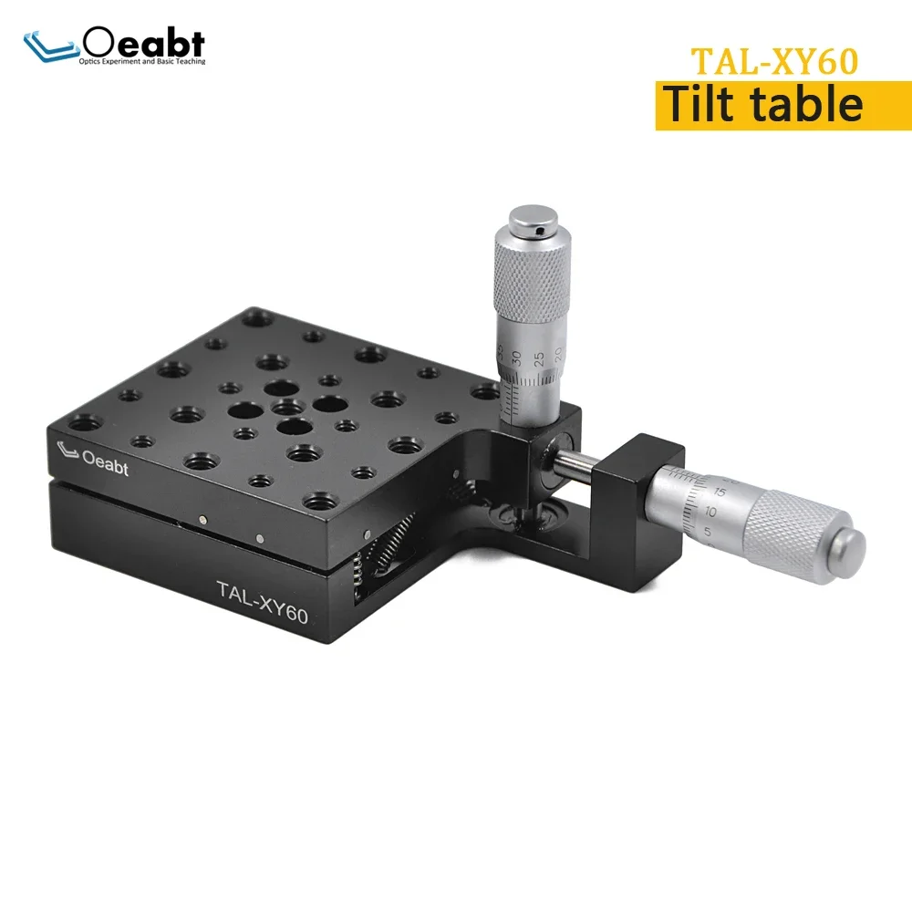 

Oeabt TAL-XY60 Pitch Deflection Manual Two-Axis Tilt Rotary Translation Stage Optical Experiment Precision Tuning