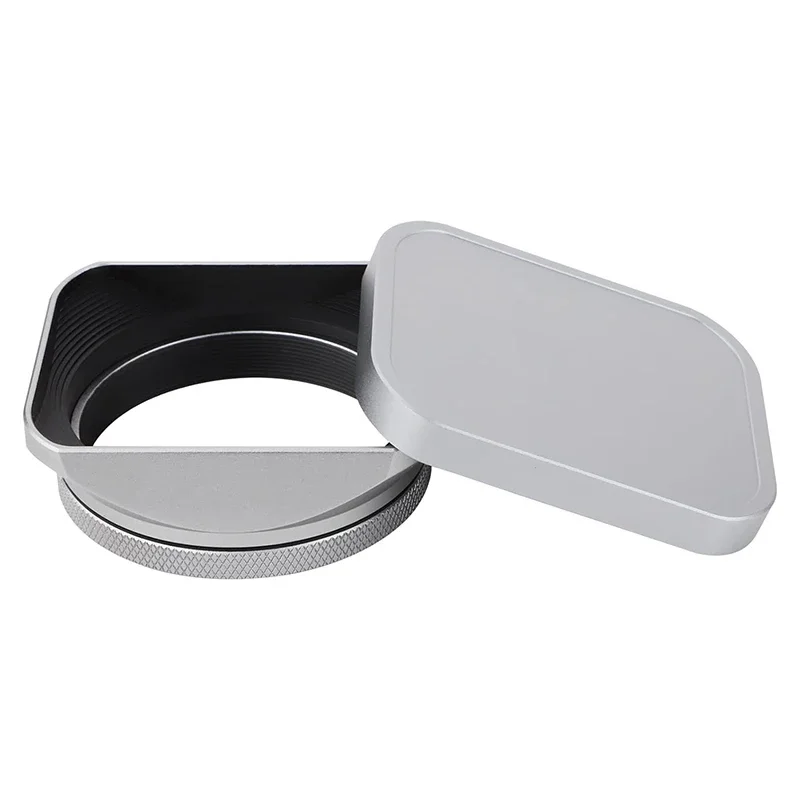 

Metal Square Lens Hood with 49mm Adapter Ring & Metal Cap for Fujifilm Fuji X100VI X100V X100F X100T X100S X100 X70 Camera