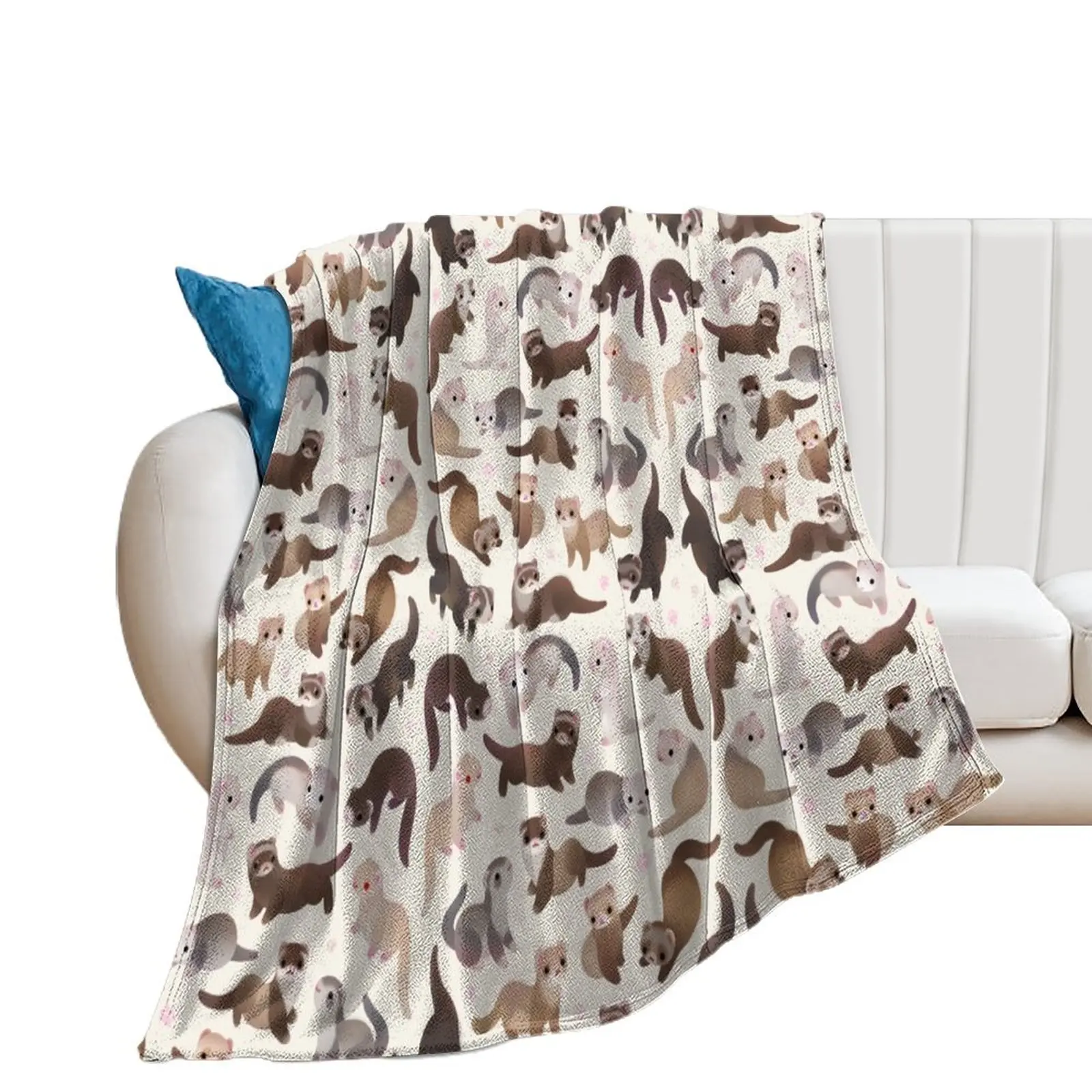 Ferret - bright Throw Blanket blankets ands heavy to sleep Blankets