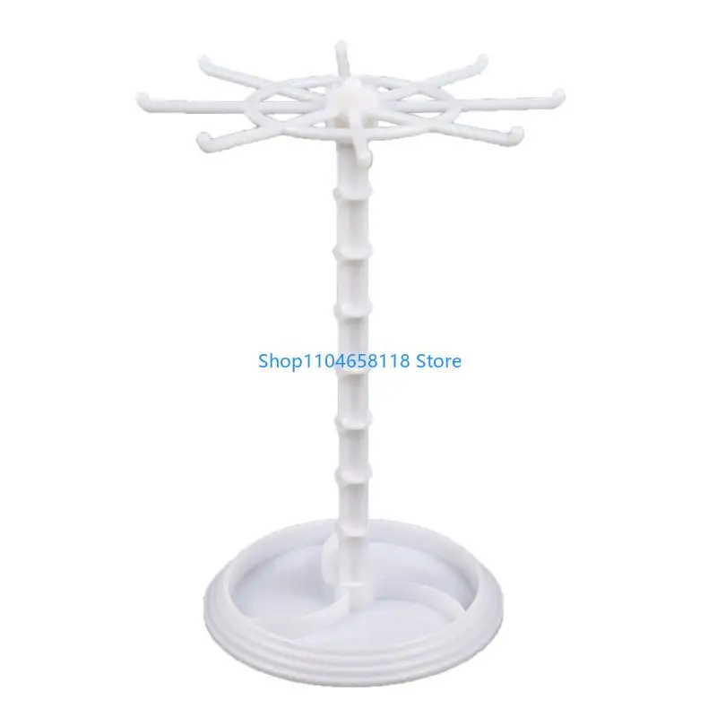 Jewelry Rotating Display Holder Necklace Keychain Stand Rack Hook
