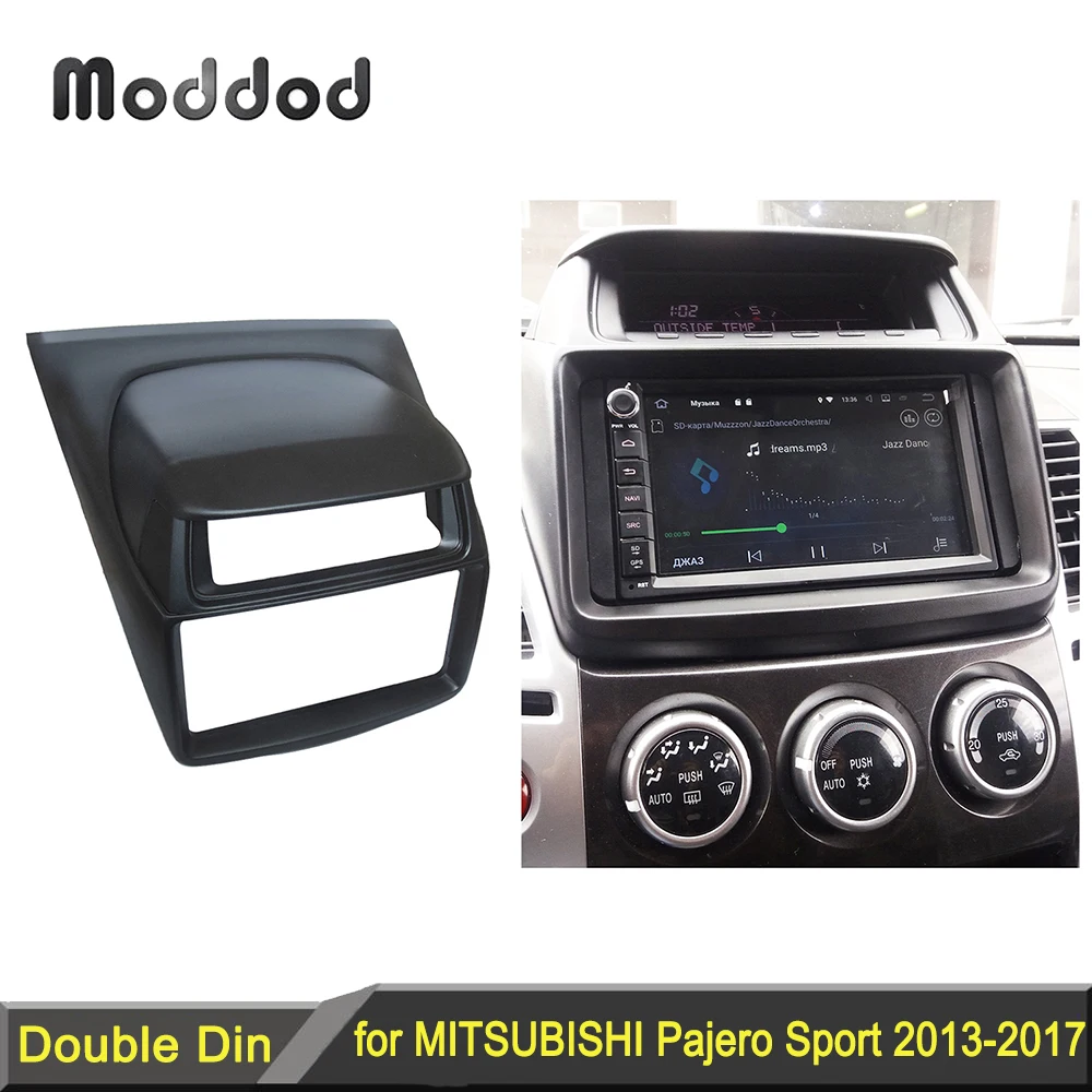 

Double Din Fascia for Mitsubishi Pajero Sport Triton L200 Radio DVD Stereo Panel Dash Mounting Installation Trim Kit Face Frame