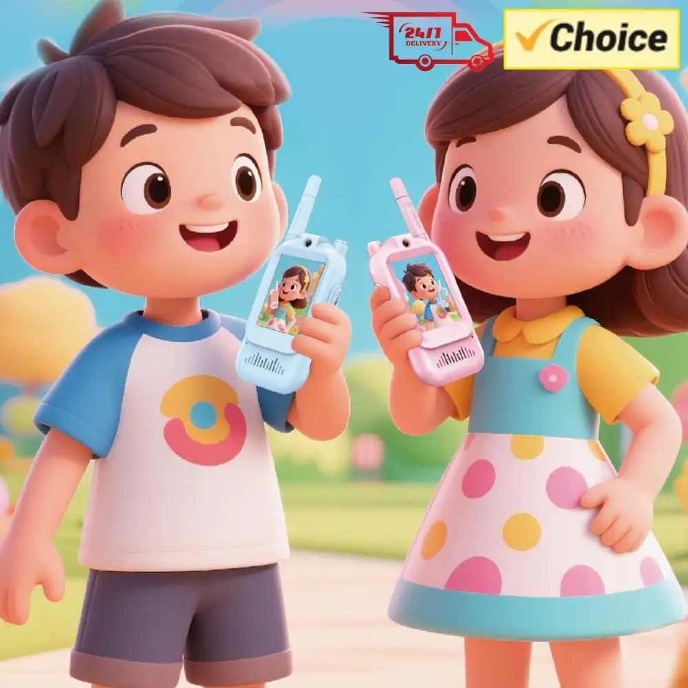 

Screen Display Toy Radios 2 Pack Rechargeable Kids Video Walkie Talkies for Boys Girls Indoor Play Camping Hiking