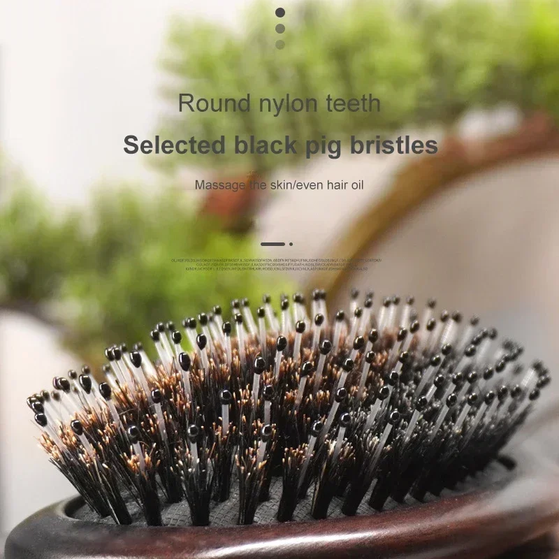 1PC Wood Comb Professional Healthy Paddle Cushion Hair Loss Massage Brush Hairbrush Comb Scalp Hair Care Healthy Wooden Comb