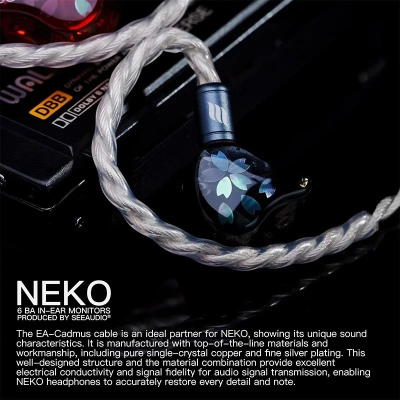 Six-unit moving iron flagship HIFI in-ear earphones
