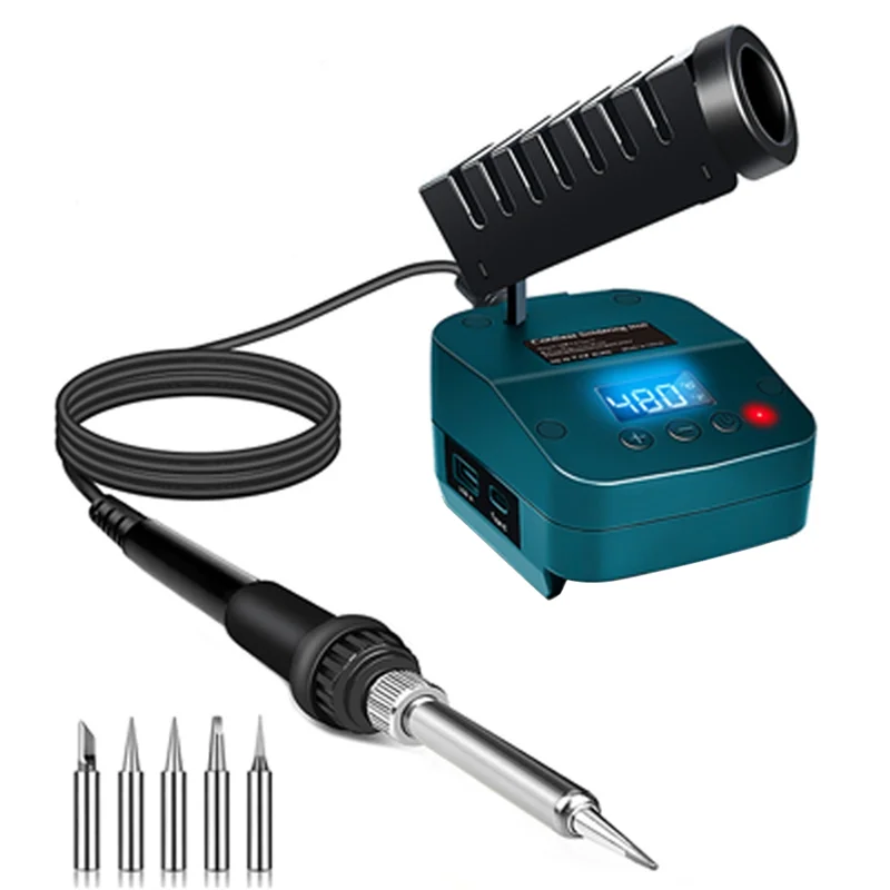 

BYBS-Battery Powered Soldering Kit For DIY Soldering Iron Station Kit For 18V Battery With Low Voltage Protection USB Type