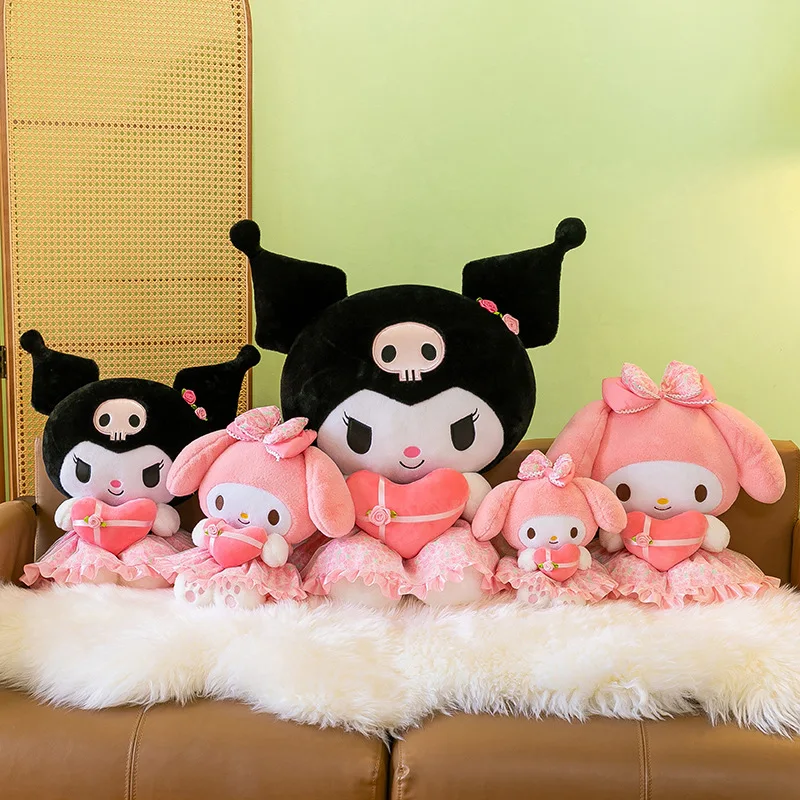 30/40cm Sanrio Kuromi Melodie Plüsch Spielzeug puppe Geschenke Plüschtiere Stofftier puppe Kinder geburtstags geschenk Puppe Kissen Geschenk