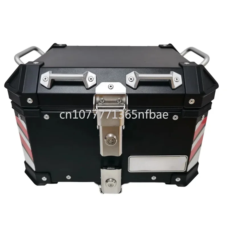 36L popular and durable top motorcycle trunk aluminum rear shell with steel quick release adapter lock