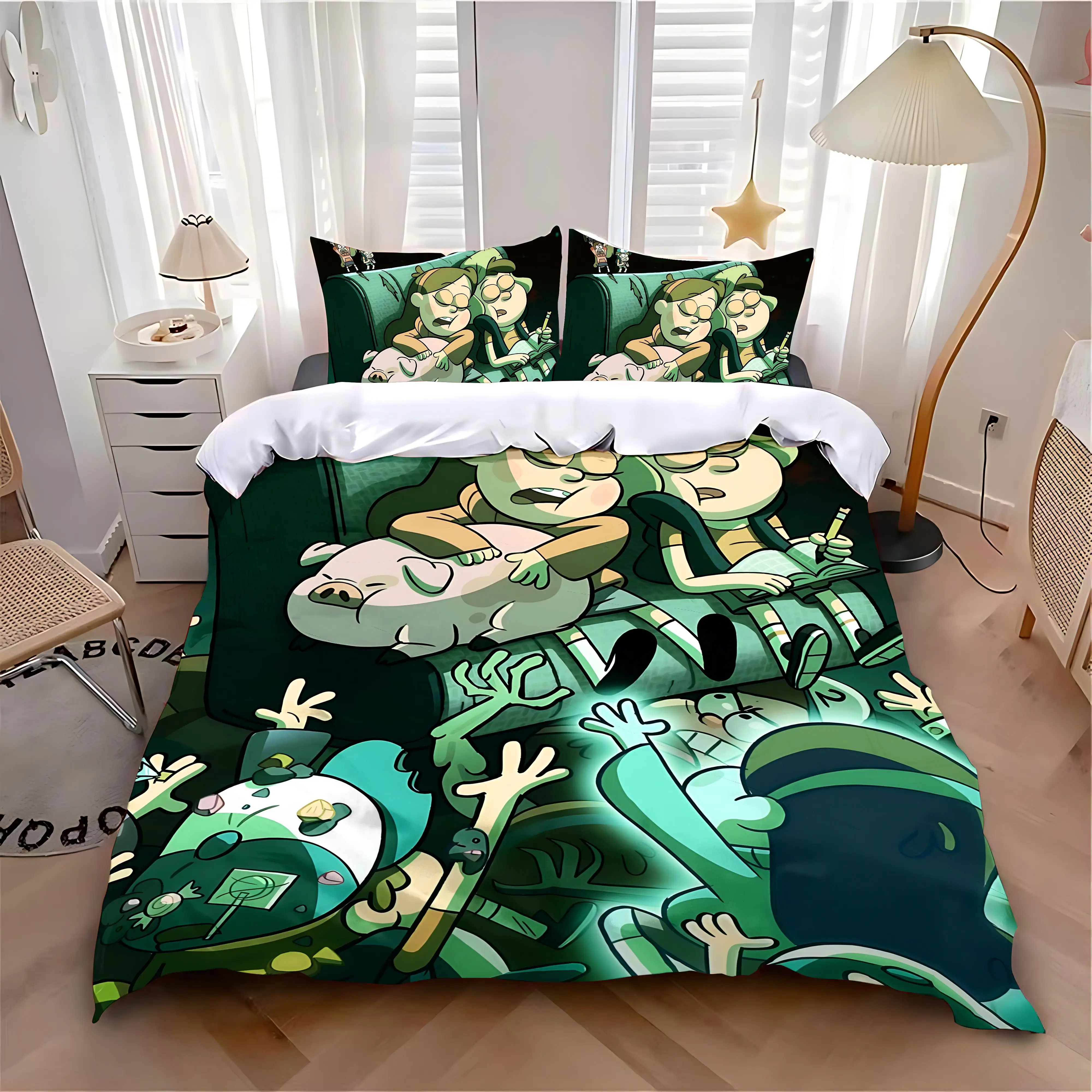 

Duvet Cover Pillowcase Bedding Set Game G-Gravities F-Falls Adult Boy Girl Bedroom Decoration Children Single Double Large Size