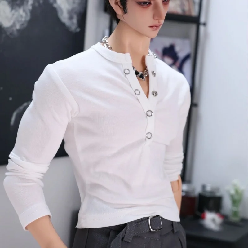 

BJD doll clothes - suitable for 75/77 Uncle size. Long-sleeved V-neck top Comes in 2 colors Includes doll accessories