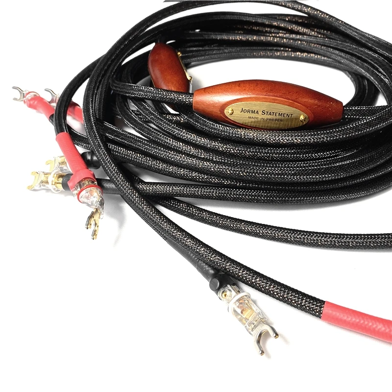 High-end  Jorma Design Statement HiFi Audio Speaker Cable with WBT-0681Ag Y Spade Plug