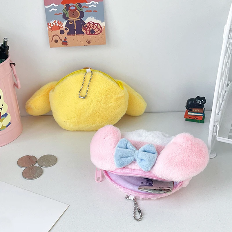 Sanrio Plush Chaveiro Bonecas, Pochacco Kuromi Doll, Cinnamonroll Melody, Pingente Mochila, Presentes Brinquedos de pelúcia para crianças