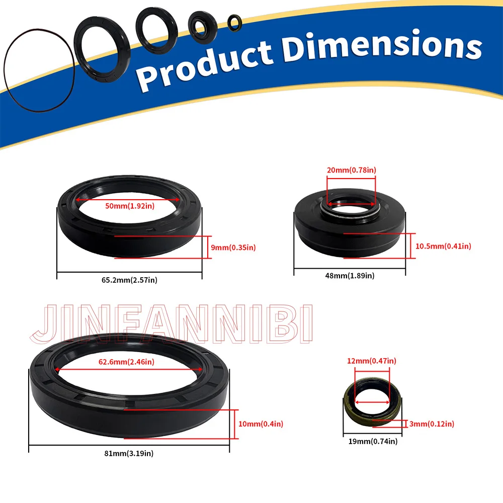 Per Kawasaki Brute Force 750 KVF750 2005-2021 Brute Force Prairie 650 #92049-1536 Set di guarnizioni differenziali anteriori