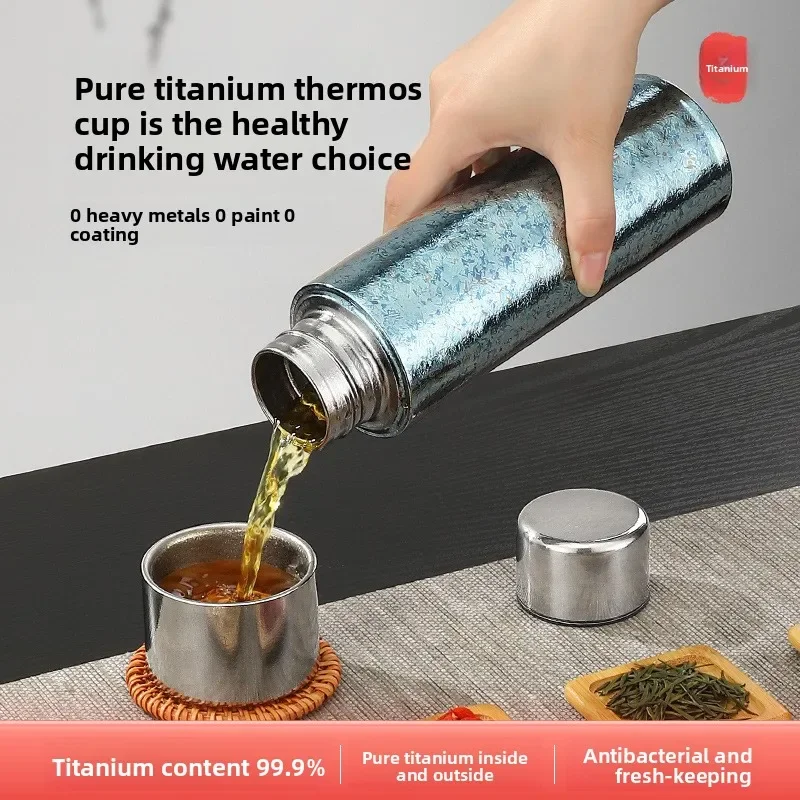 500ML High-value titanium cup pure titanium vacuum flask high-end business gifts Cup gift group purchase.