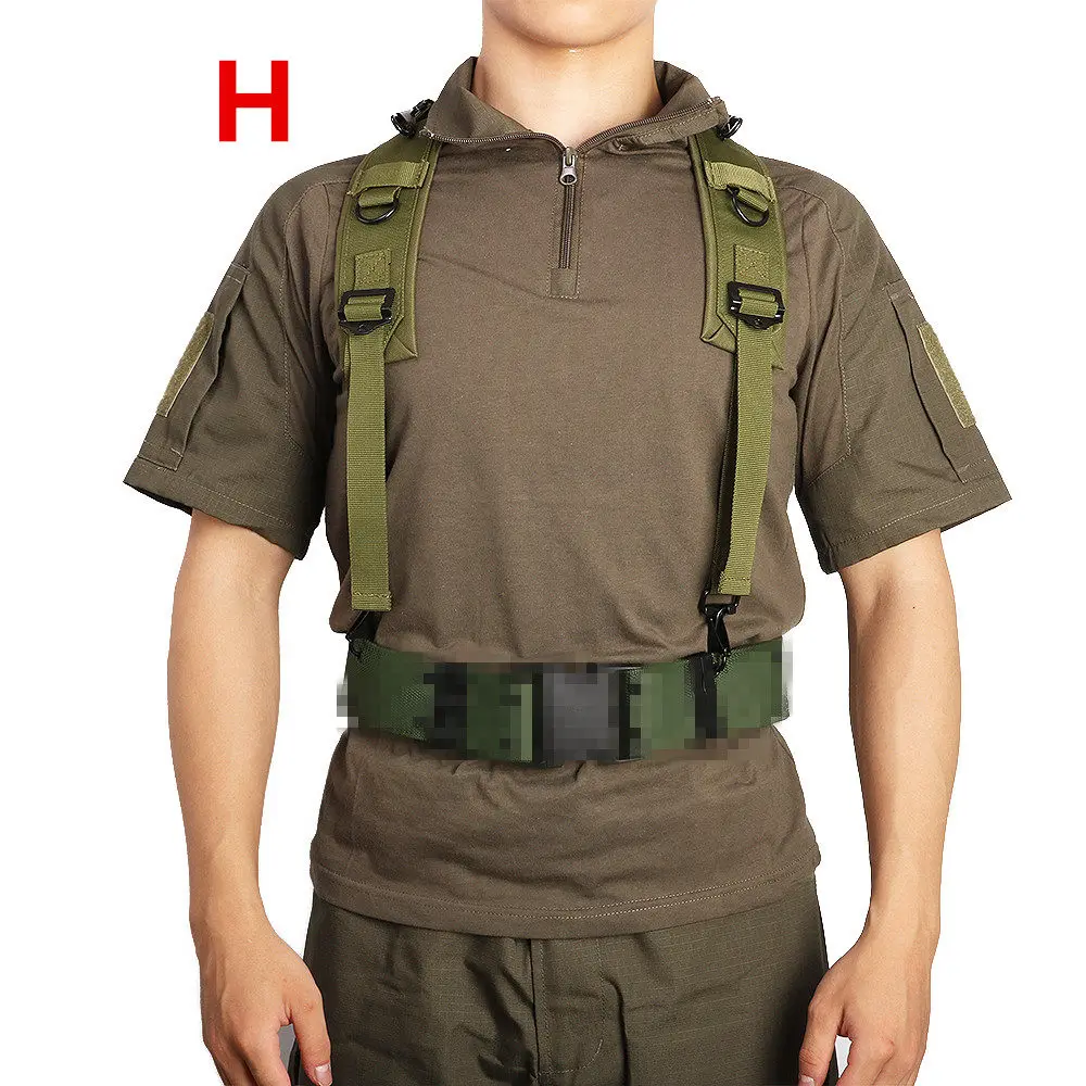 Tactical H Y Type Shoulder Strap Multi-Function Chest Rig Belt Outdoor Adjustable Backpack Harness for EDC Gear