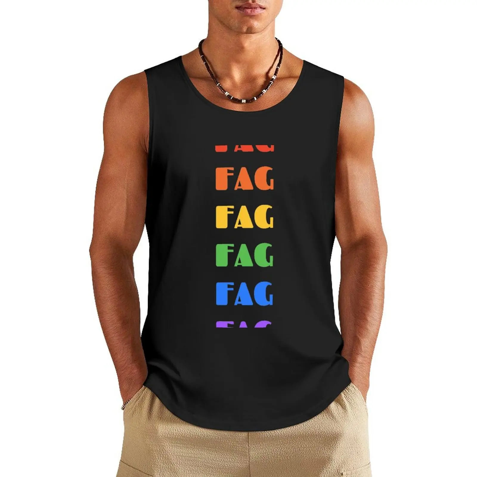 

Faggot Tank Top anime gym cute tops